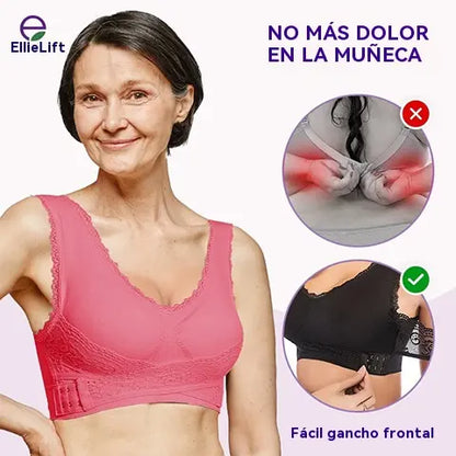 👙【3piezas】 Sujetador anti-caída con cierre lateral y diseño cruzado – Cómodo y moldeador ✨