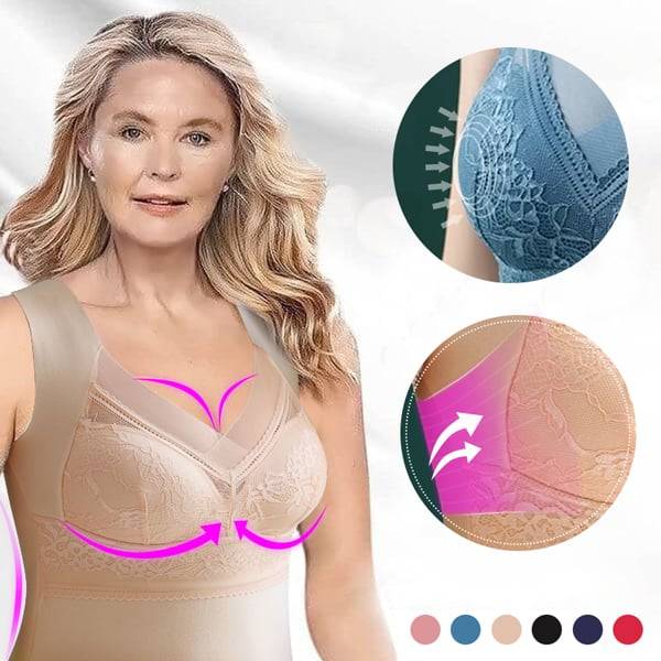 🔥【2 darab】❤️【20–50 kg】Őszi-téli bársonyos csipkés alakformáló melltartó, szép hátkialakítással, a mellek megereszkedésének megelőzésére