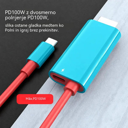Adapterski kabel USB-C v HDMI za Switch