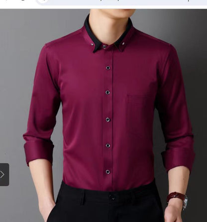 【S-4XL】👕2024 nowa, oddychająca męska koszula biznesowa na co dzień