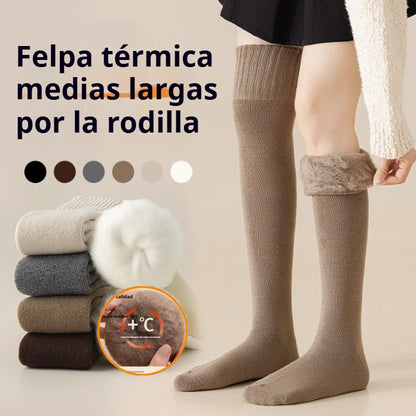 🎁【Kupite enega, prejmete enega gratis】【35–40】Ženske nadkolenke s flis podlogo, primerne za jesen in zimo.