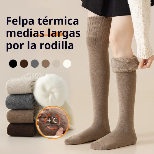 🎁【Kupite enega, prejmete enega gratis】【35–40】Ženske nadkolenke s flis podlogo, primerne za jesen in zimo.