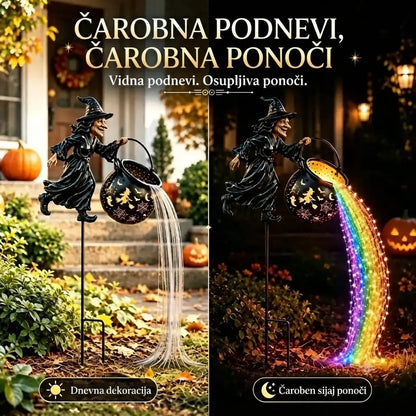 🧙‍♀️🎃 Vrtna svetilka v obliki čarovniškega kotla z LED osvetlitvijo – osupljiva zunanja dekoracija 🔮✨
