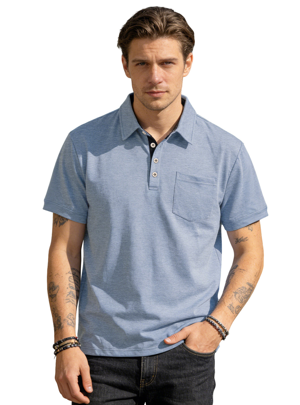 👔 Stylowy męski T-shirt w stylu casual na lato