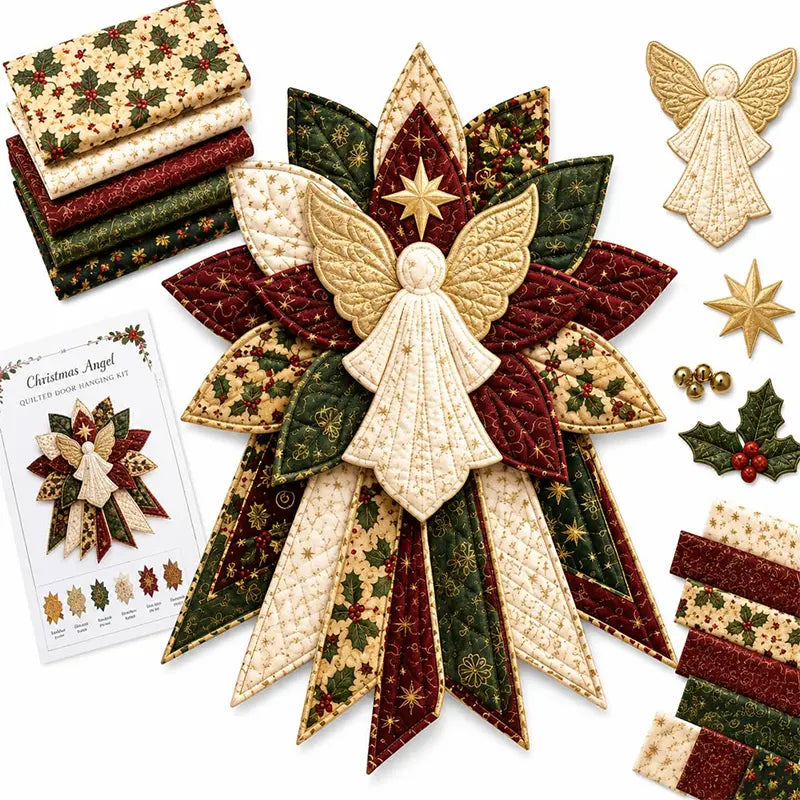 🎇🎄Komplet za šivanje prešitih božičnih obešalnikov za vrata (7 modelov)