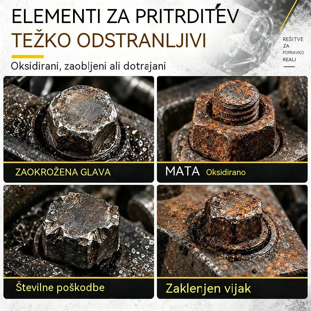 🔧 14-delni komplet nastavkov za odstranjevanje poškodovanih matic in vijakov | Nastavki s protizdrsno zasnovo za zarjavele, poškodovane ali obrabljene pritrdilne elemente