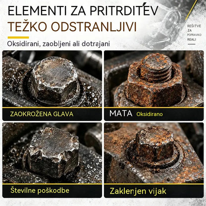 🔧 14-delni komplet nastavkov za odstranjevanje poškodovanih matic in vijakov | Nastavki s protizdrsno zasnovo za zarjavele, poškodovane ali obrabljene pritrdilne elemente