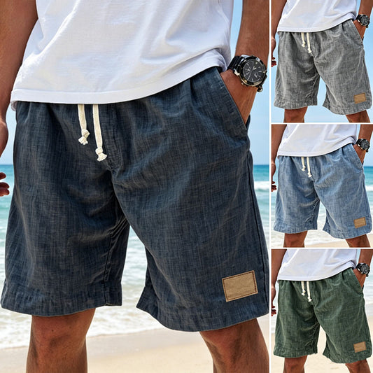 ⏳🔥【Zadnji dan s 50 % popustom】👖 【S-5XL】【55-110 kg】Moške ležerne kratke hlače z vrvico iz lanu za leto 2026 (večje velikosti).