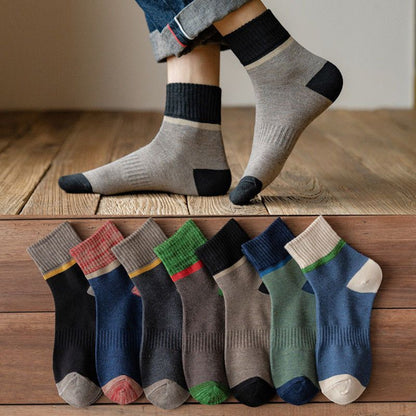 😍🧦 【10 par 】 Ciepłe wełniane skarpetki antybakteryjne i dezodorujące na jesień i zimę