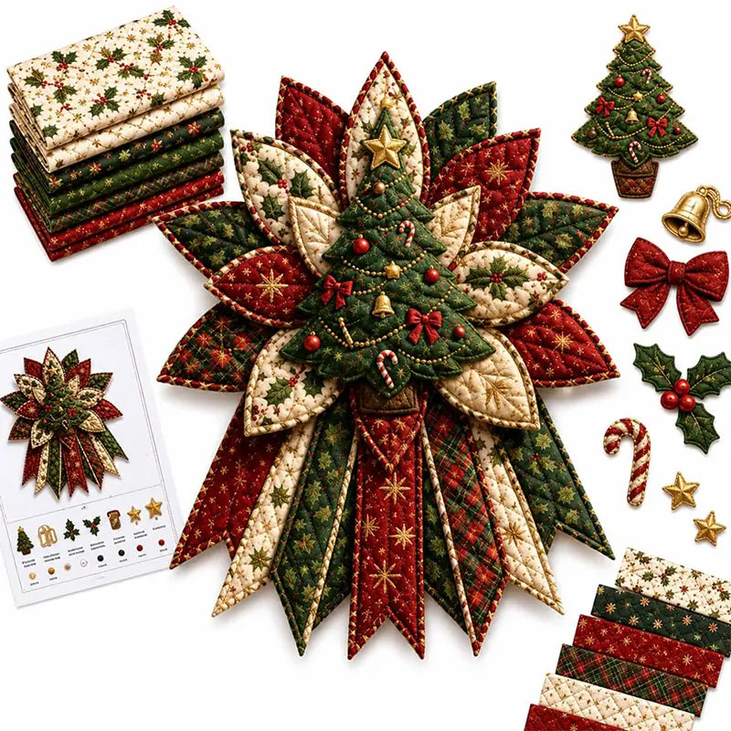 🎇🎄Komplet za šivanje prešitih božičnih obešalnikov za vrata (7 modelov)