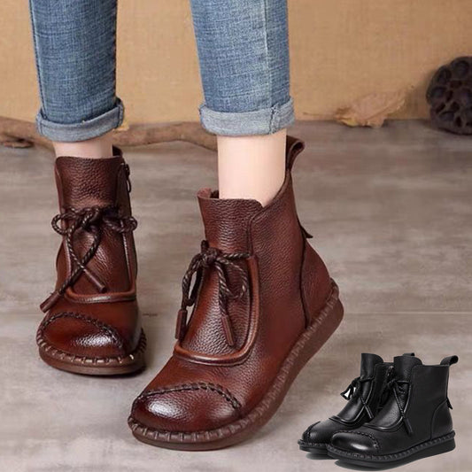 🔥✨【35-40】🌷👢2025 Wczesna jesień Nowość Przedsprzedaż🎉 Damskie buty vintage z miękkiej skóry