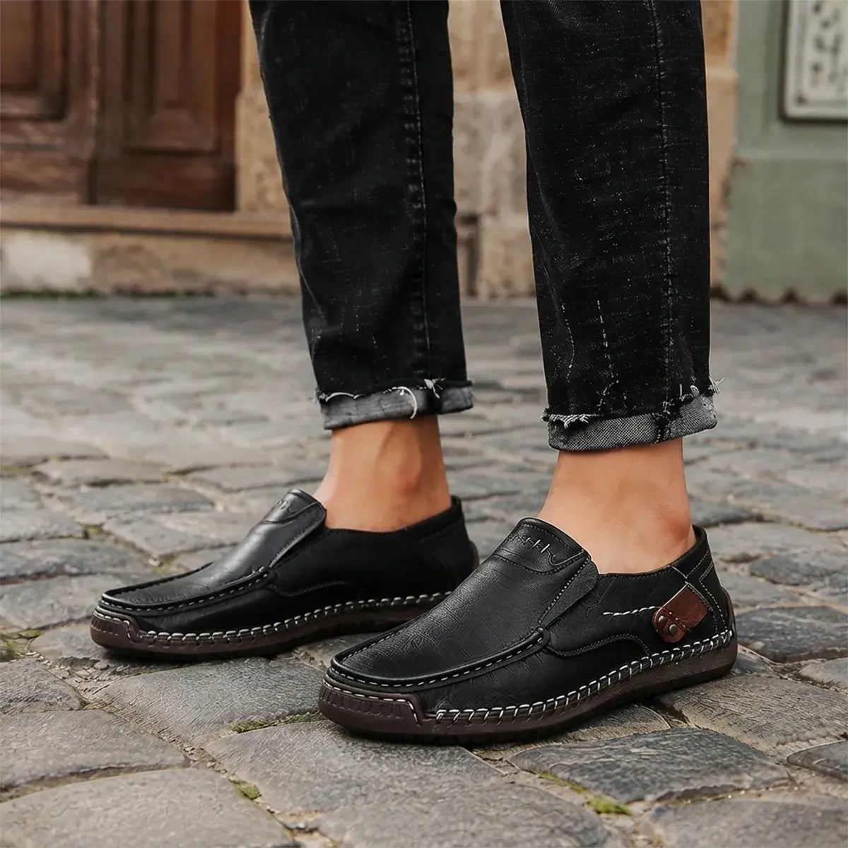 👞50% kedvezmény🔥【38-48】Kézzel készített bőr mokaszinok ✅️Utánvétes fizetés