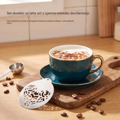 ☕Šablona za latte art iz nerjavnega jekla 304
