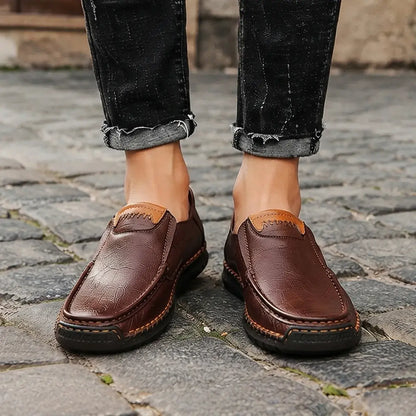 👞50% kedvezmény🔥【38-48】Kézzel készített bőr mokaszinok ✅️Utánvétes fizetés