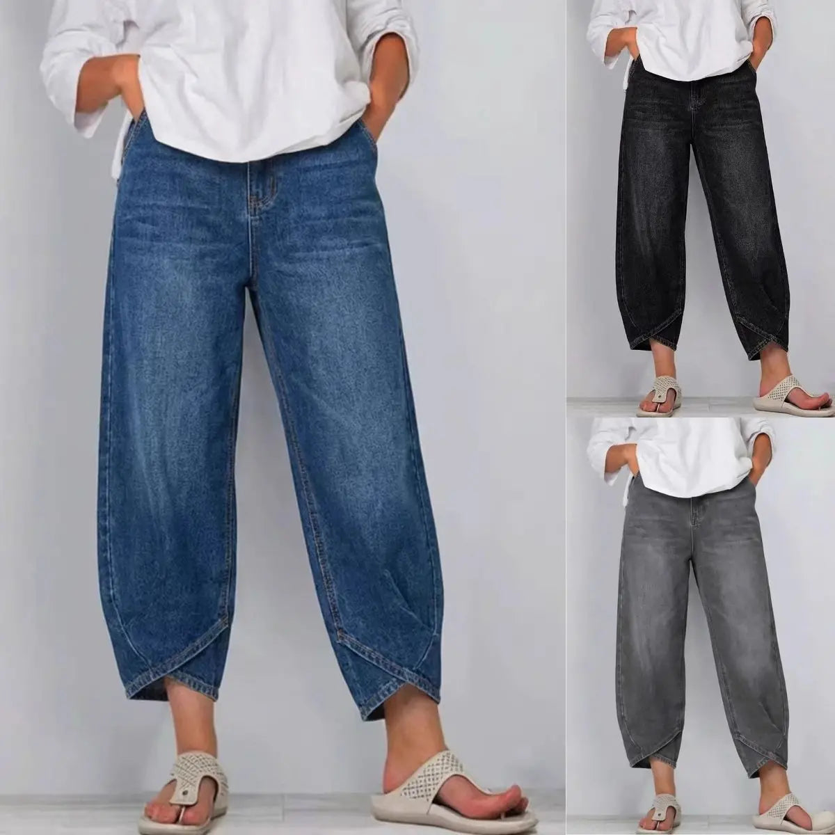 👖💥Nove kavbojke z visokim pasom in širokimi hlačnicami za leto 2026 | Velikosti S-3XL
