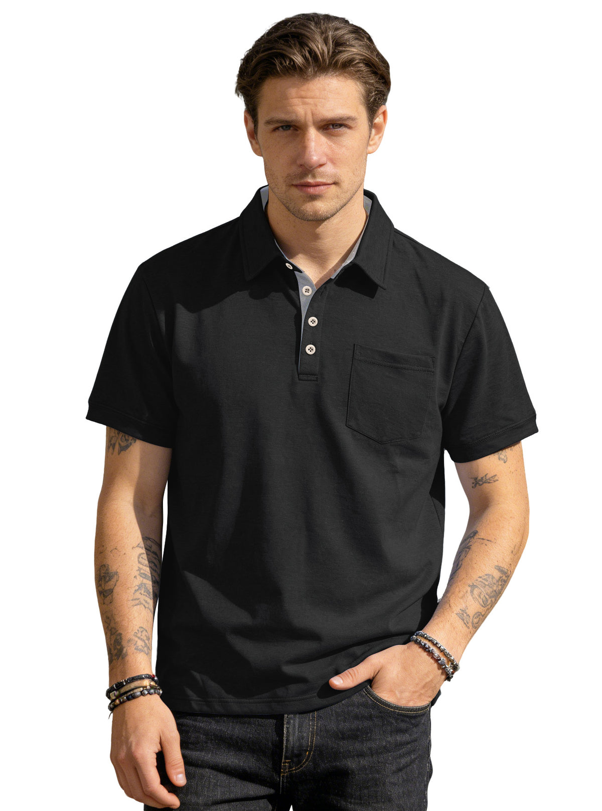 👔 Stylowy męski T-shirt w stylu casual na lato