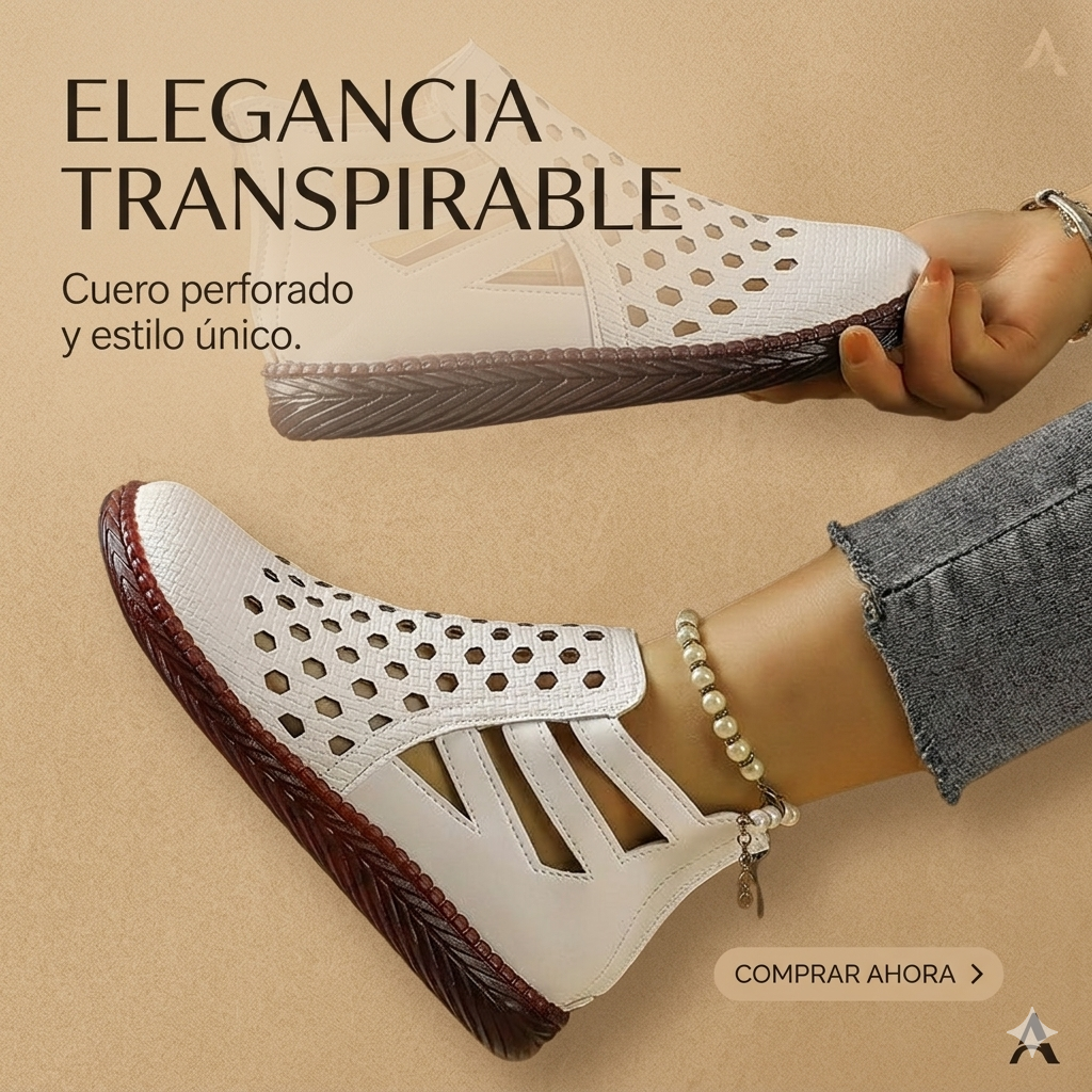 💥【35-40】Sandalias planas con agujeros transpirables para mujer - Verano fresco