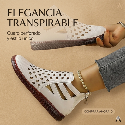 💥【35-40】Sandalias planas con agujeros transpirables para mujer - Verano fresco