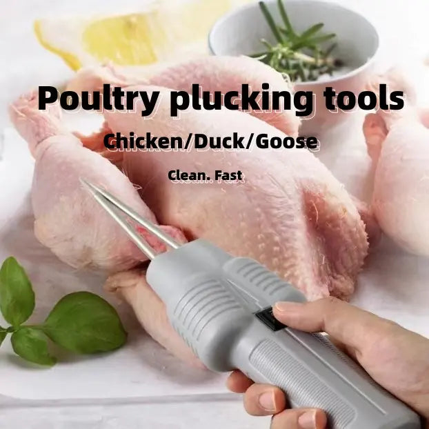 🐓🦆Prenosni električni pulilec perja za kokoši, race, gosi in perutnino (polnjenje prek USB-ja)