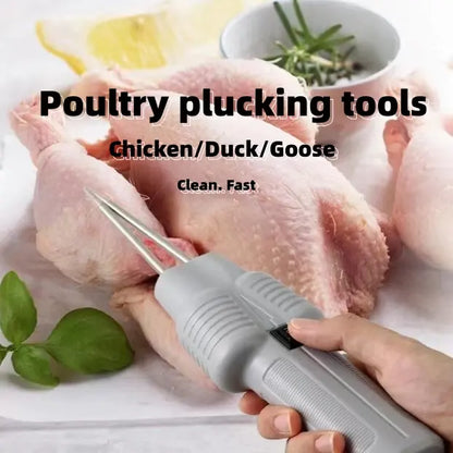 🐓🦆Prenosni električni pulilec perja za kokoši, race, gosi in perutnino (polnjenje prek USB-ja)