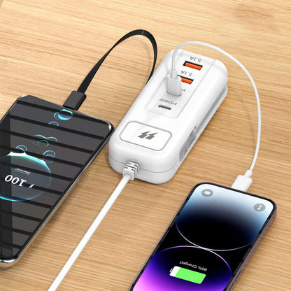 ⚡ USB prodlužovací kabel a přepěťová ochrana | Vánoční speciál se 50% slevou | 4-portový Smart Hub, 30minutové rychlé nabíjení a přepěťová ochrana | Udržujte svůj počítač a cestovní vybavení v pořádku 🎄✨