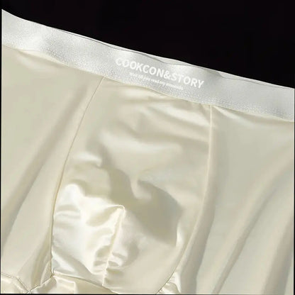 🔥😎 Paket 6 kosov [50 % POPUSTA] Moške antibakterijske boksarice 10A – zračne, gladke, brezšivne, ledeno svilene, luksuzno satenasto spodnje perilo