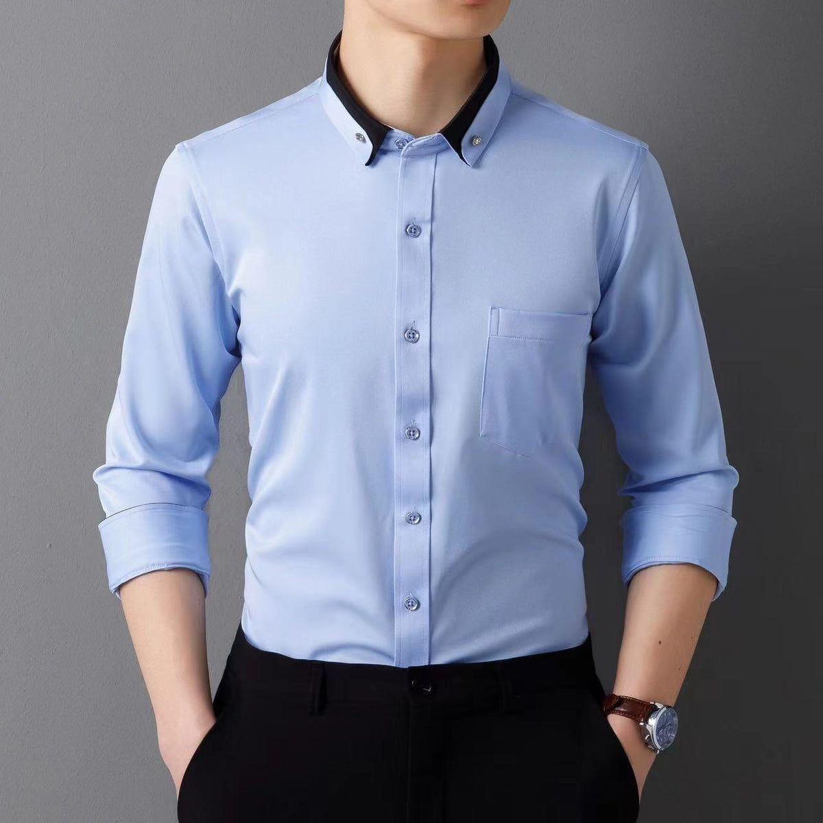 【S-4XL】👕2024 nowa, oddychająca męska koszula biznesowa na co dzień