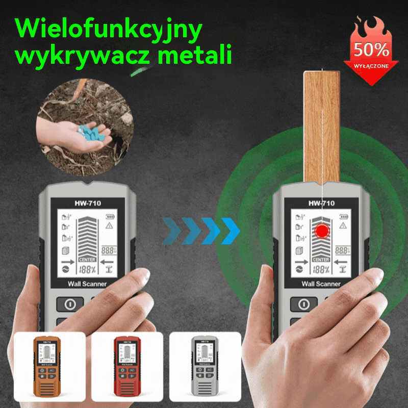 🔍Wielofunkcyjny detektor metalu, drewna i kabli; bezpiecznie i dokładnie lokalizuje ukryte rury i kable.