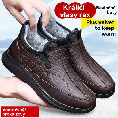 【39-44】🔥Odebeljeni zimski škornji, bombažna podloga in volnena podloga, topli, nepremočljivi, nedrseči, mehak podplat, lahki in udobni