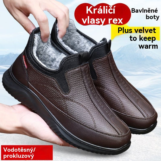 【39-44】🔥Odebeljeni zimski škornji, bombažna podloga in volnena podloga, topli, nepremočljivi, nedrseči, mehak podplat, lahki in udobni