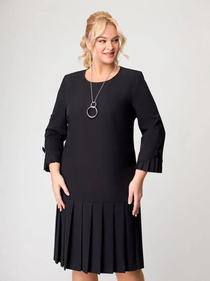 💌【S-5XL】👗2025 Nová kolekce vysoké kvality, jednobarevné, elegantní a vkusné šaty