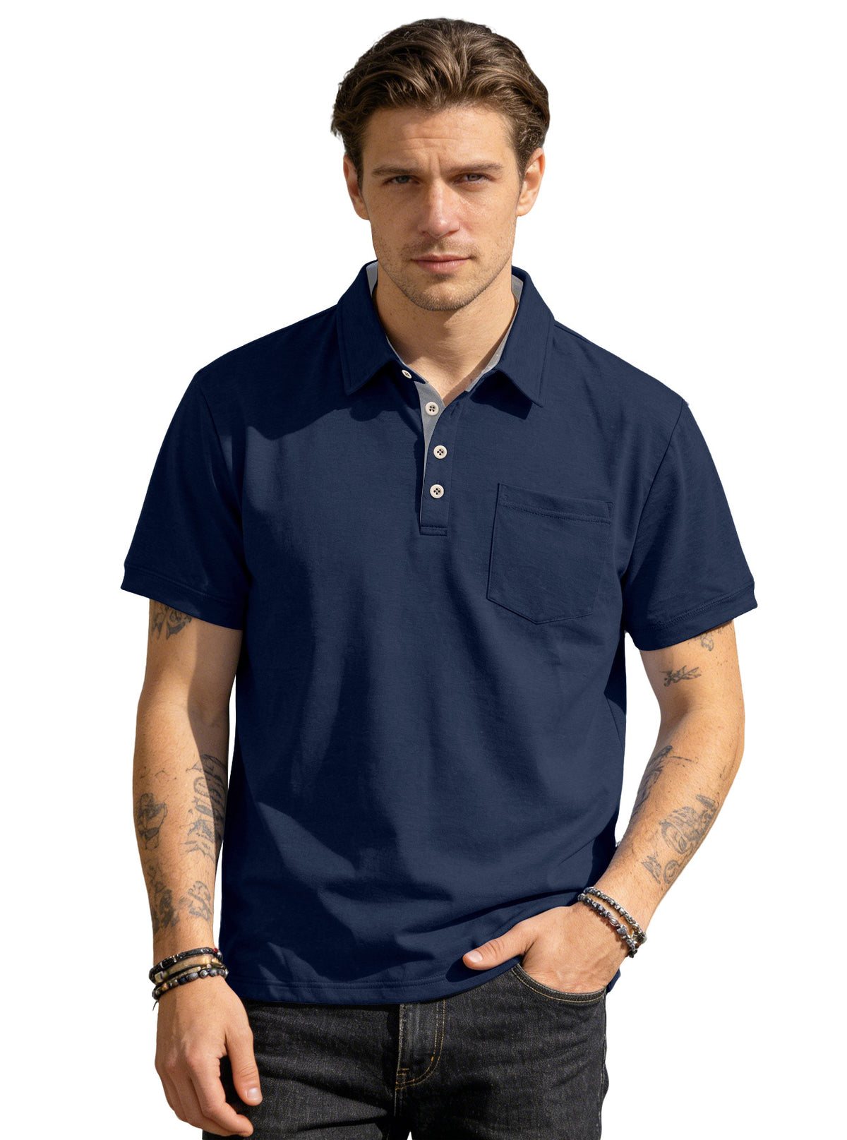 👔 Stylowy męski T-shirt w stylu casual na lato