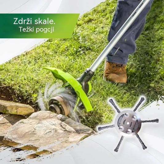🔥✨【Kupite 1, dobite 1 gratis: 2 kosa】🔥 Zamenljiva rezalna glava za kosilnico/obrezovalnik grmovja - Jeklena rezalna glava za košnjo trave 🌿✂️⚙️
