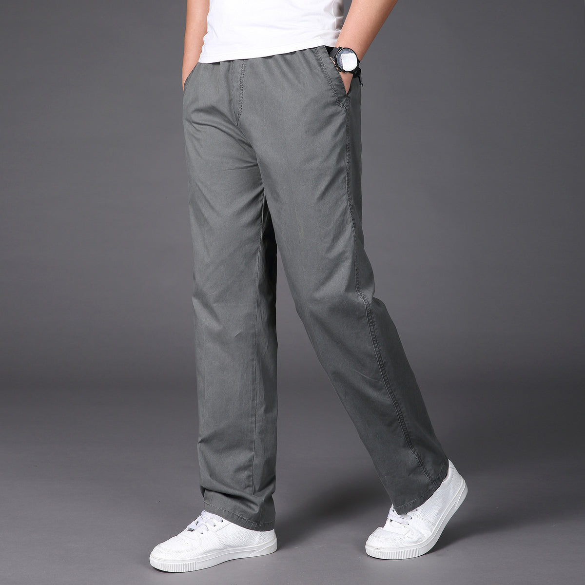 🔥【50-130KG】2026 nove moške hlače plus size casual straight