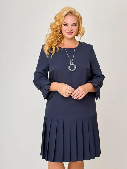💌【S-5XL】👗2025 Nová kolekce vysoké kvality, jednobarevné, elegantní a vkusné šaty