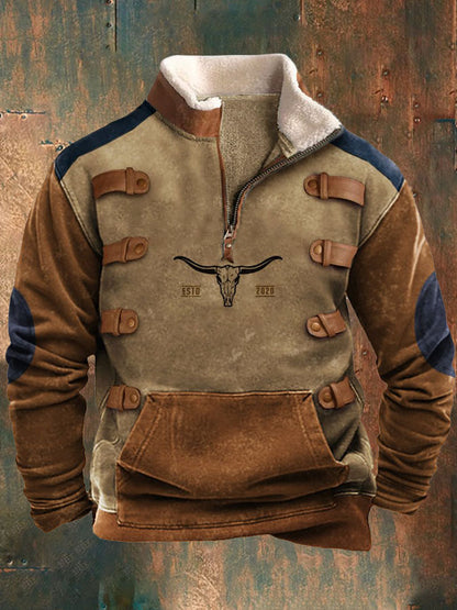 👕【S-4XL]2024 Męski modny, jesienno-zimowy, ciepły sweter z długim rękawem i nadrukiem 3D