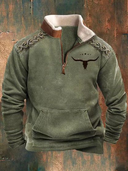 👕【S-4XL]2024 Męski modny, jesienno-zimowy, ciepły sweter z długim rękawem i nadrukiem 3D