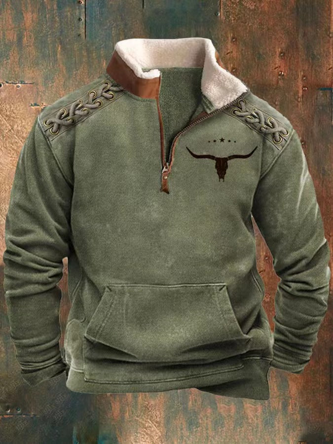 👕【S-4XL]2024 Męski modny, jesienno-zimowy, ciepły sweter z długim rękawem i nadrukiem 3D