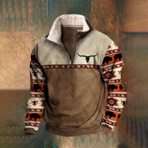 👕【49% ZNIŻKI】【S-4XL】2024 Jesienno-zimowy męski modny, ciepły sweter z długim rękawem i nadrukiem 3D