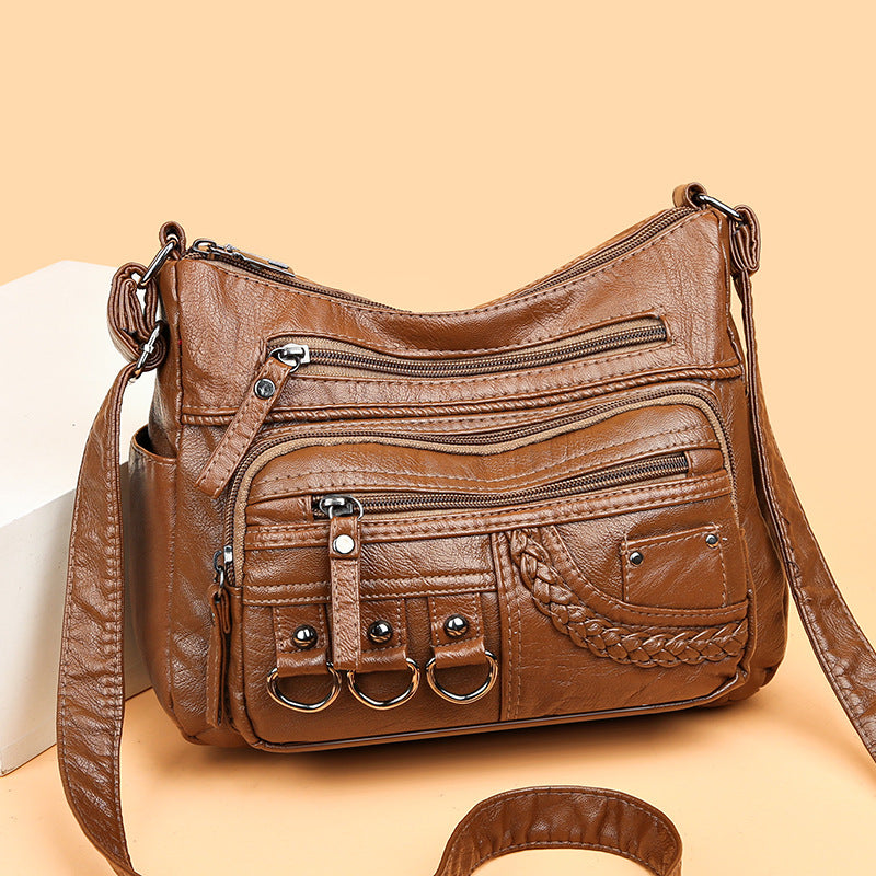 💥👜Nová velkoobjemová měkká kožená taška přes rameno/crossbody pro rok 2025