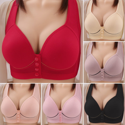 💥【3-pak】👙【40-100 KG】Biustonosz bez fiszbin dla mam w średnim i starszym wieku, cienki, wygodny i oddychający