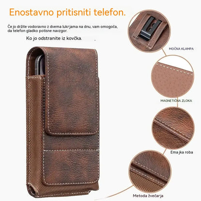 🔥 Etui za mobilni telefon s sponko za pas – magnetno zapiranje, trpežen in z režo za kartice
