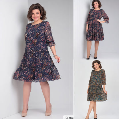 🔥👗【S-5XL】Nowa wiosenna sukienka z nadrukiem 2025