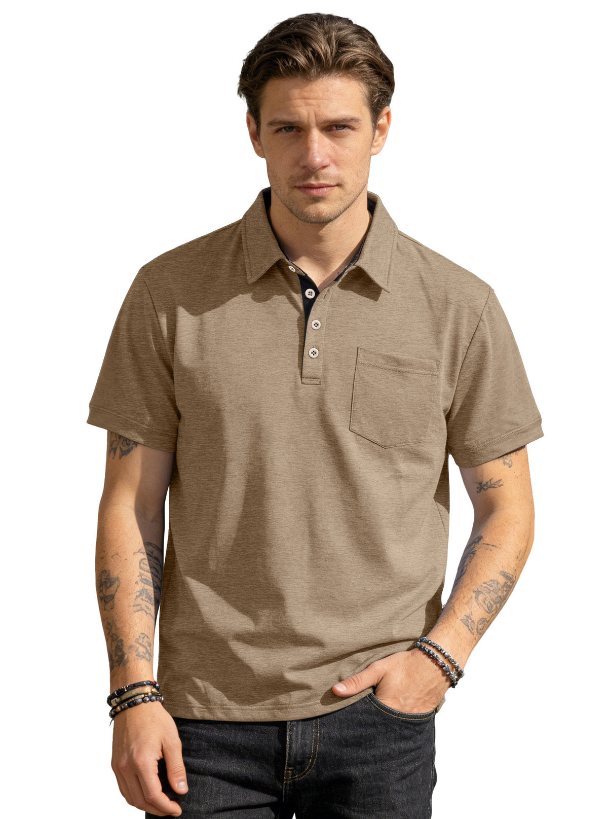 👔 Stylowy męski T-shirt w stylu casual na lato