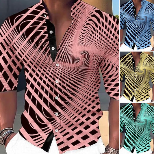 💥👔【S-6XL】Męska bawełniana koszula z nadrukiem