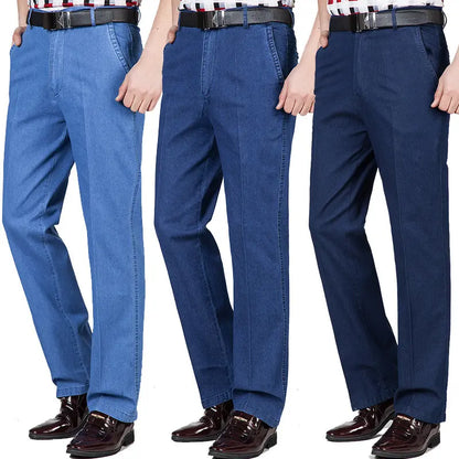 👖 Nuevos jeans de cintura alta para hombre, tallas grandes, colección 2026