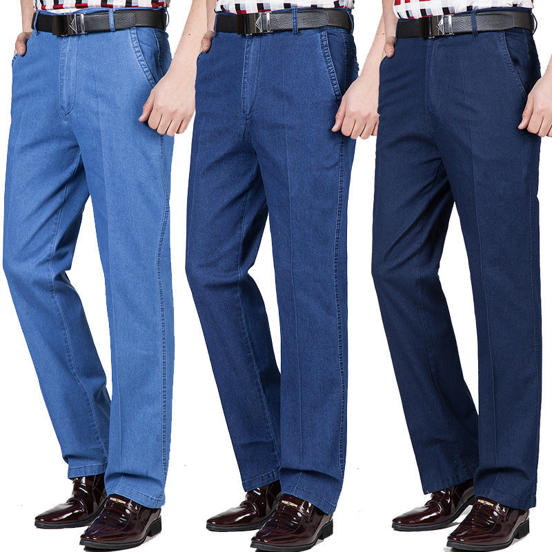 👖👖 2026 Nowe męskie jeansy z wysokim stanem, plus size