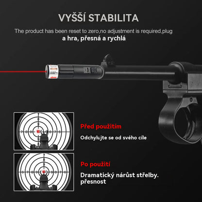 🎉Nastavitelná sada červeného laserového zaměřovače