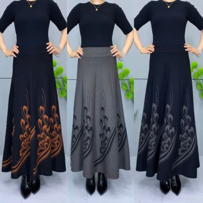 🎀 【S–3XL】Podzimní a zimní zesílená vlněná sukně, módní a univerzální