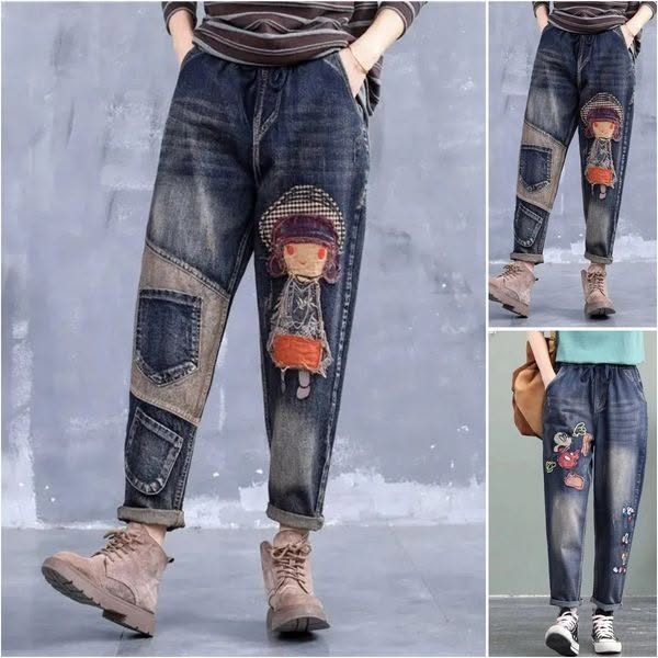 🔥【S-5XL】Modne damskie jeansy z elastyczną talią, modne i wygodne, dostępne w wielu rozmiarach
